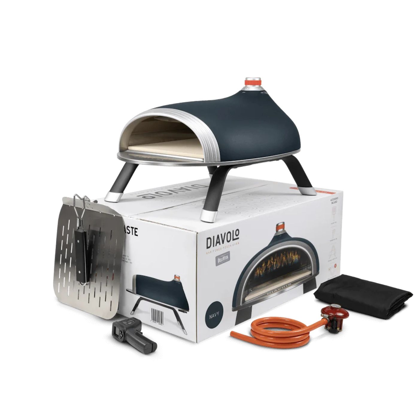 DeliVita Diavolo Gas Fired Pizza Oven - Navy