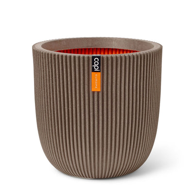 Planter Ball Groove NL Warm Taupe