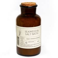 Seaweed & Salt Bath Salts,-with rosemary and sweet orange