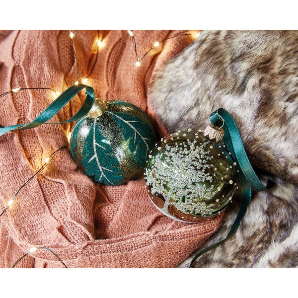 Bauble Glass Matt Tree - Pine Green