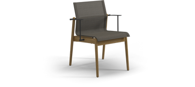 Sway Teak Stacking Chair with Arms