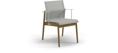 Sway Teak Stacking Chair with Arms