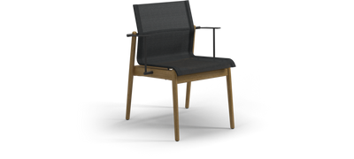 Sway Teak Stacking Chair with Arms