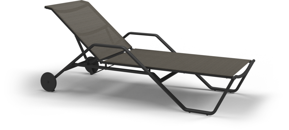 180 Stacking Lounger with Aluminium Arms