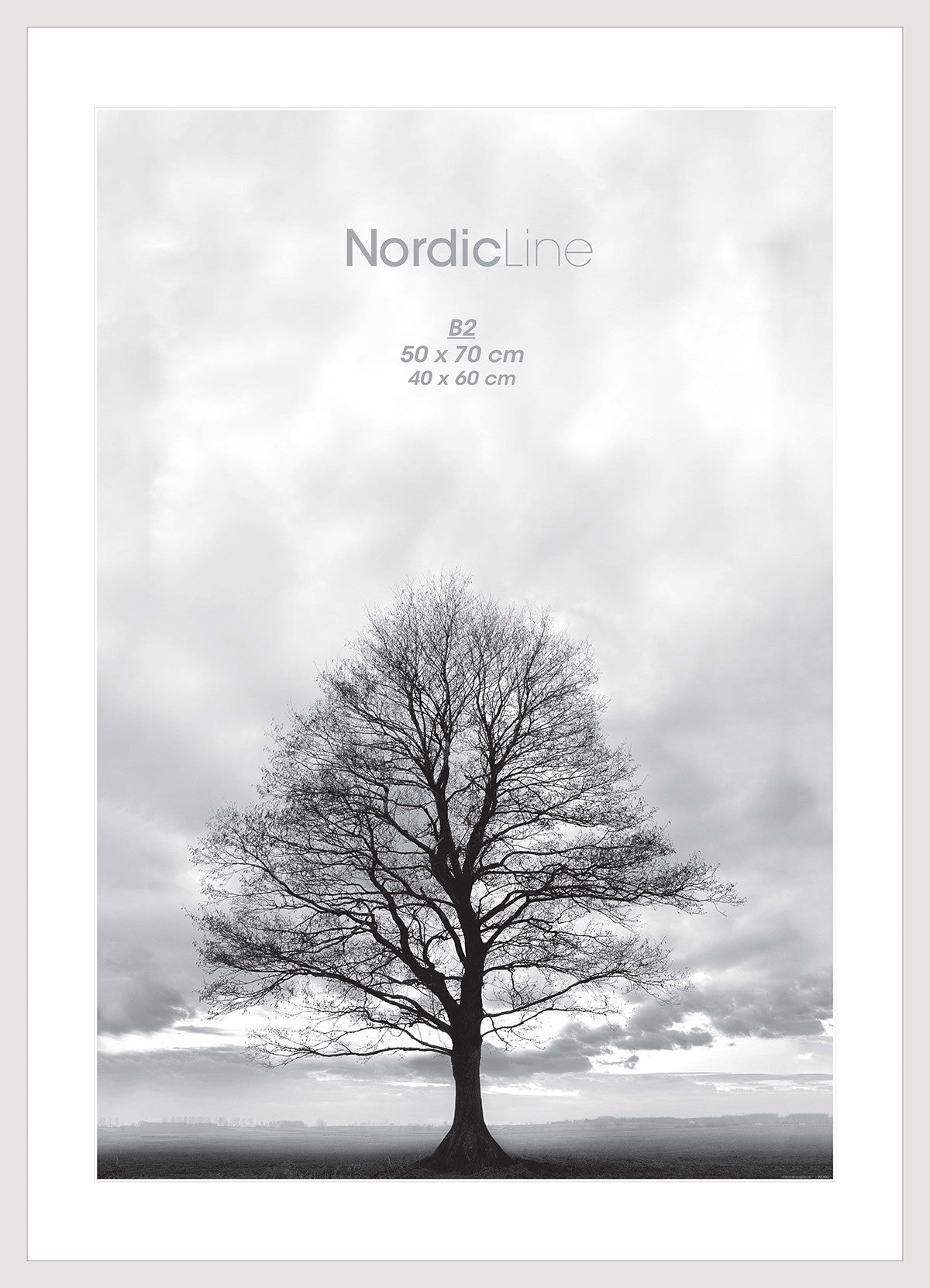 Nordic Line Slim White, 50cmx70cm wall frame