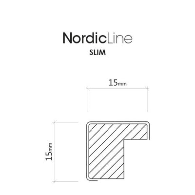 Nordic Line Slim White, 50cmx70cm wall frame