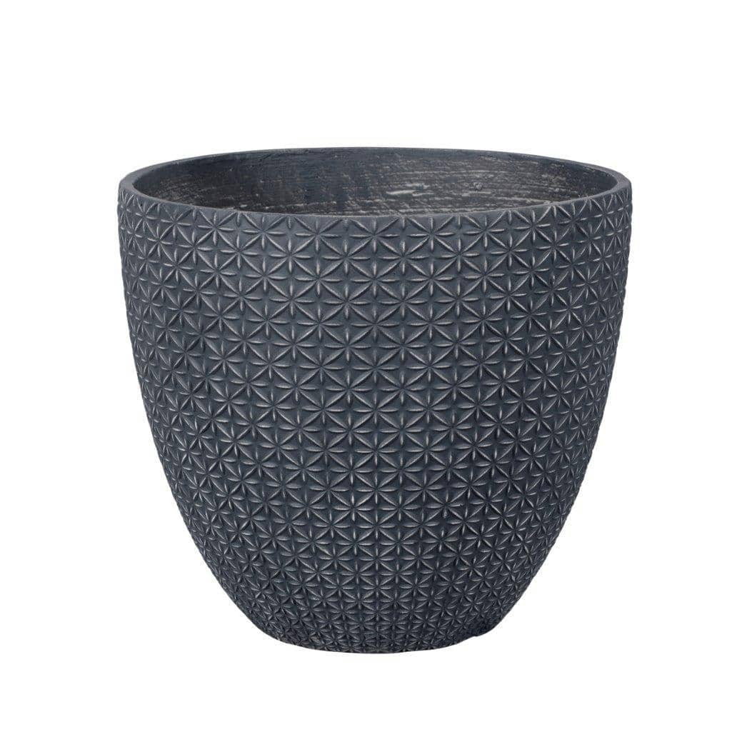 Nashville 02AZ Round Planter (Antique Black) - 37cm Dia