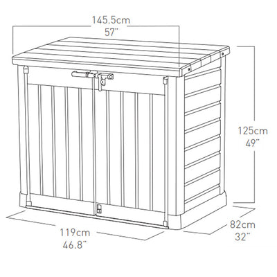 Hideaway XL Storage Box (Dark Grey)