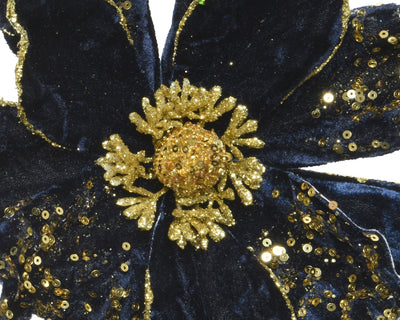 Magnolia Velvet on Clip - Night blue