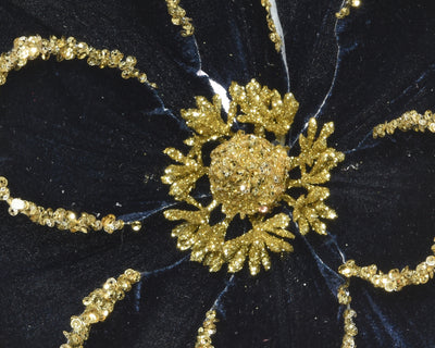 Magnolia Velvet on Clip - Night blue