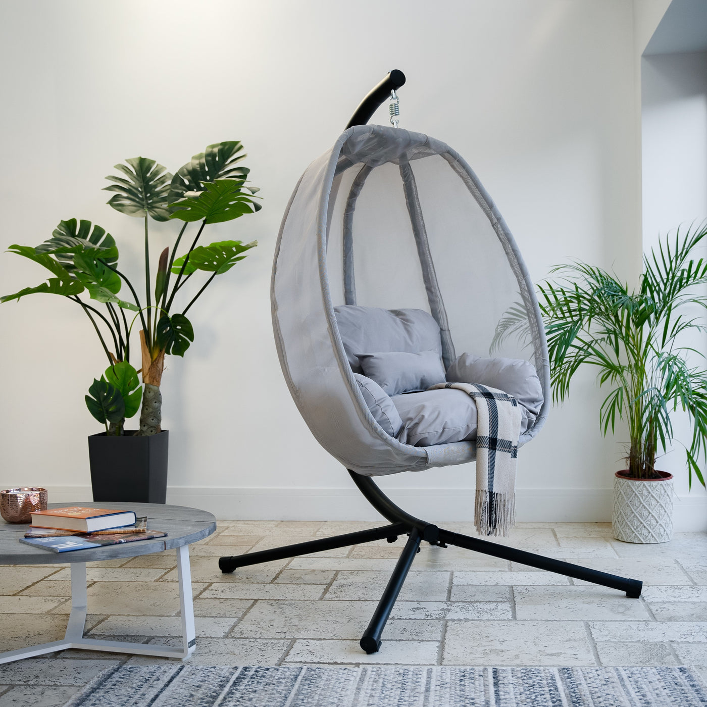 Folding Textilene Swing (Grey)