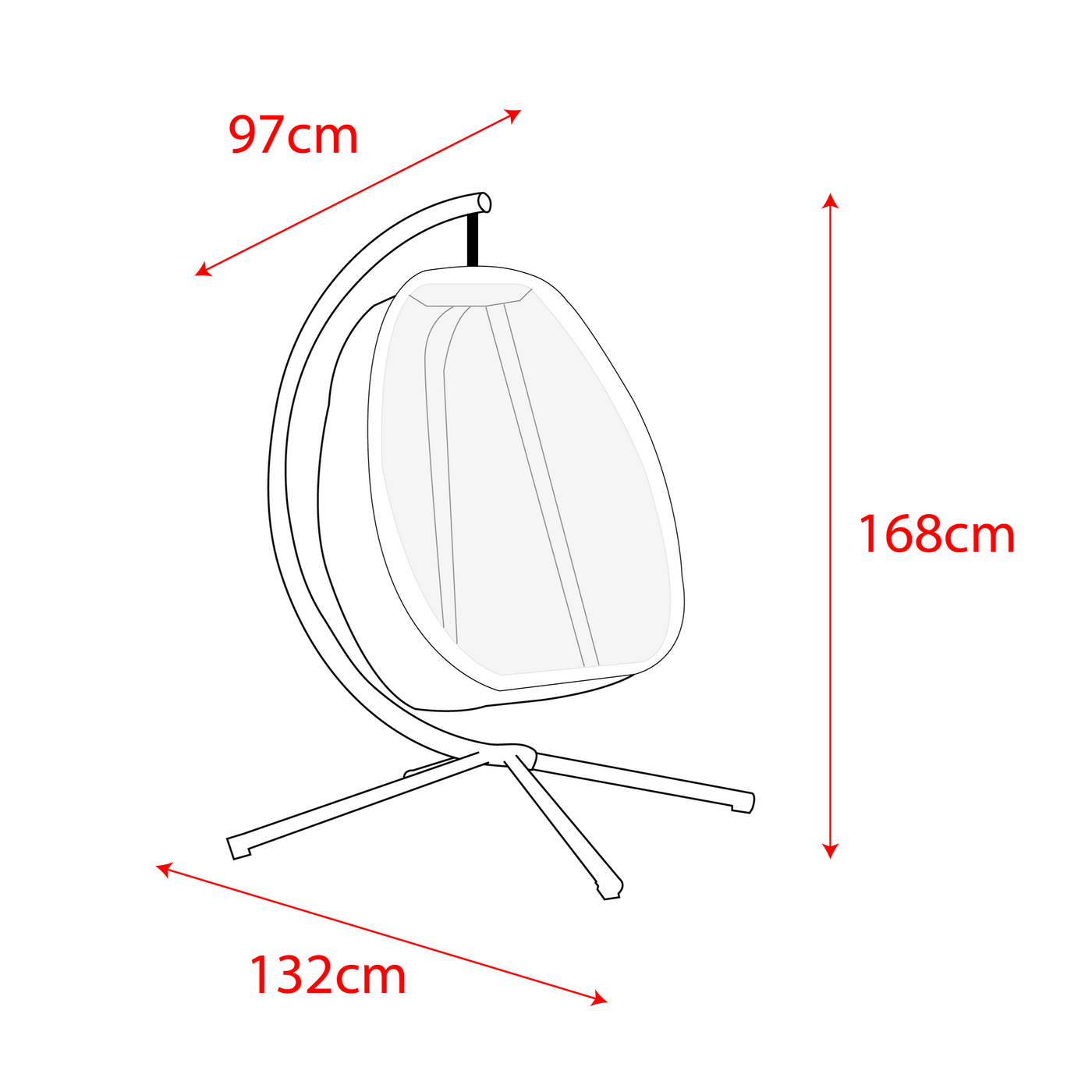Folding Textilene Swing (Grey)