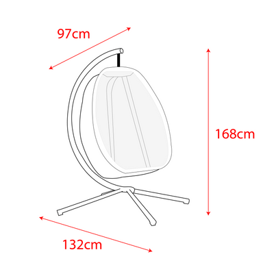 Folding Textilene Swing (Grey)