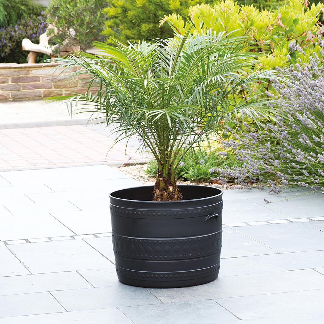50cm Patio Tub - Gun Metal - 50x39cm