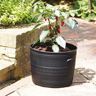 50cm Patio Tub - Gun Metal - 50x39cm