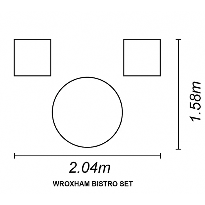 Wroxham - Bistro Set (Grey)