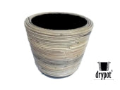 Drypot Round Stripe Grey D35H30cm