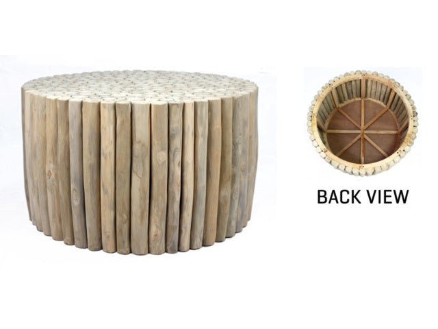 Table Teak D60H35cm