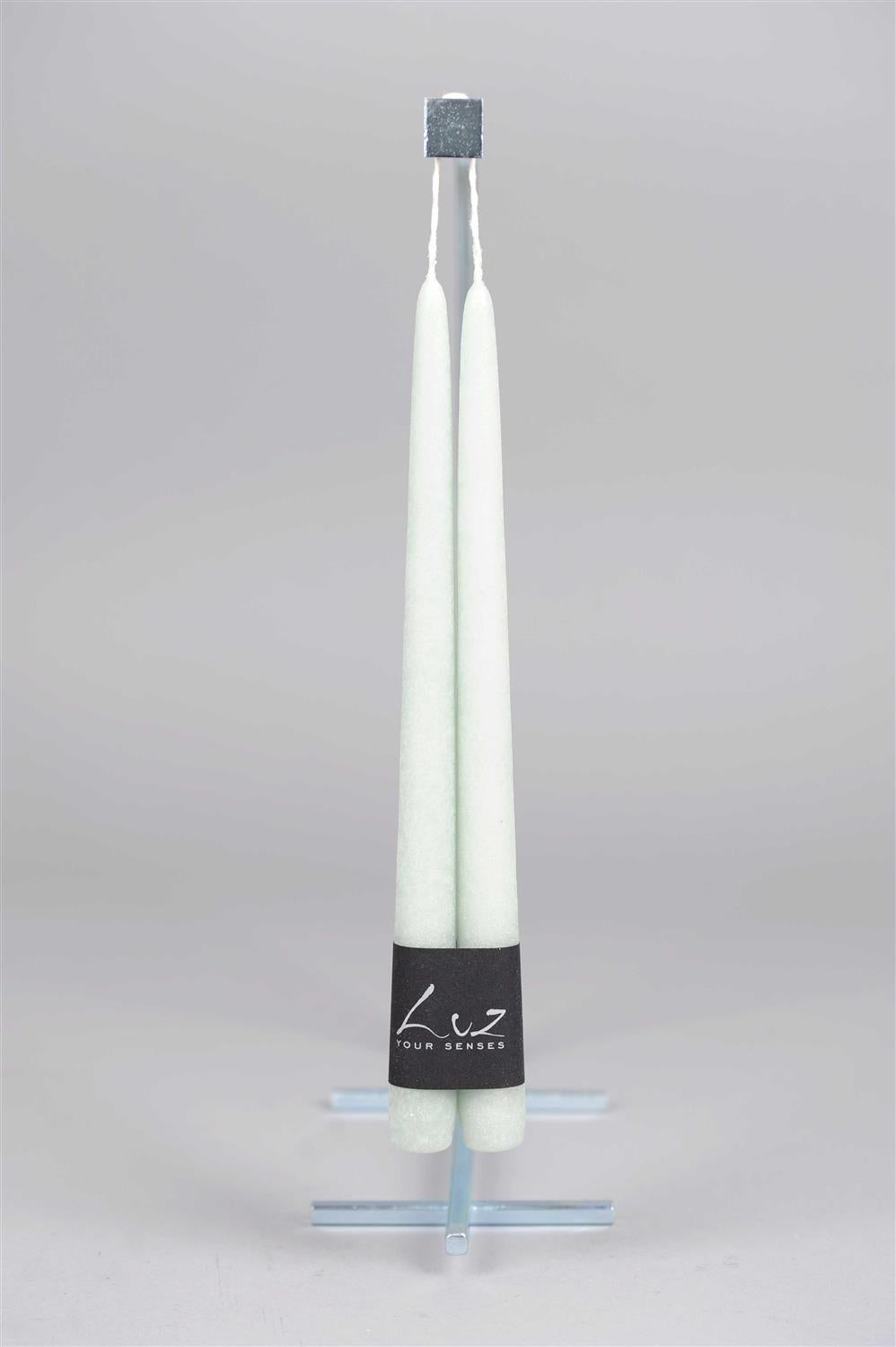 Luz Your Senses - Velours - Pair of Tapers - Sea Foam