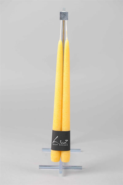 Velours - Pair of Tapers - Luz Your Senses - Ø2.2xL30cm - Ochre