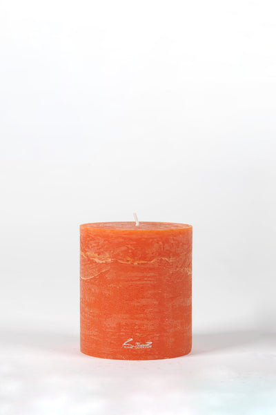 Rustic Candle - Luz Your Senses - Ø9xH9cm - Orange