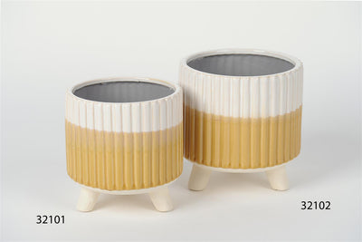 Tri-Tone Honey Sunset - Ceramic Flowerpot - Small