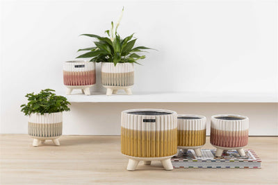 Tri-Tone Honey Sunset - Ceramic Flowerpot - Large