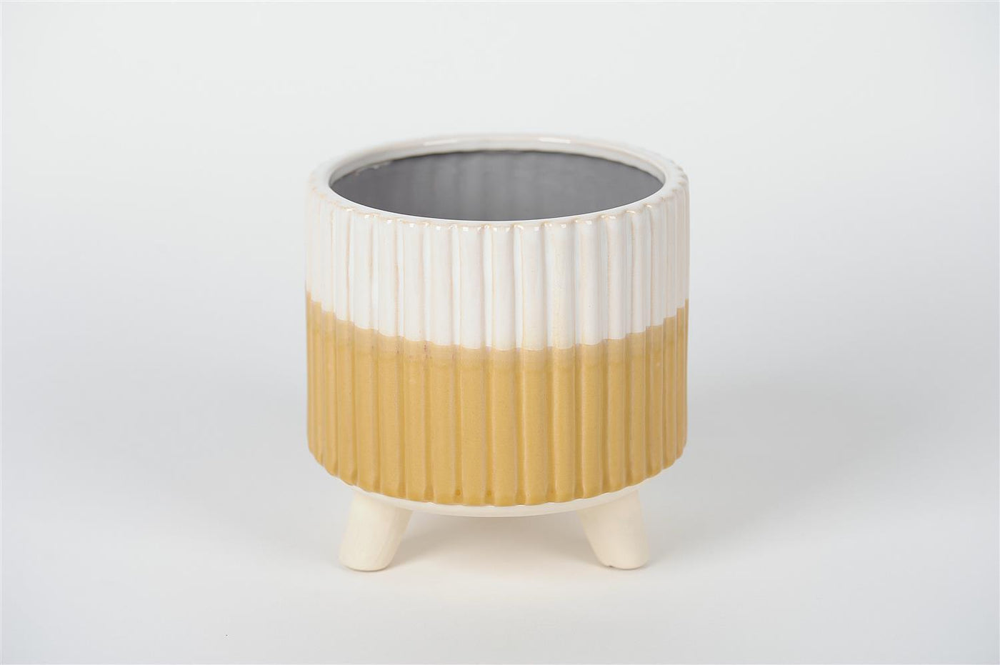 Tri-Tone Honey Sunset - Ceramic Flowerpot - Large