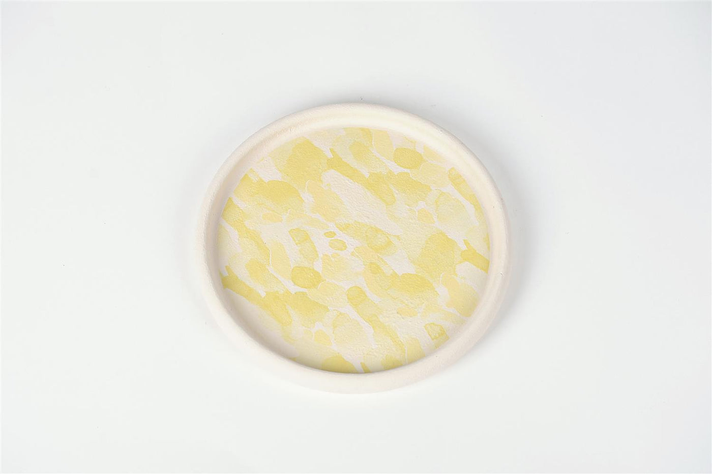 Patchy Paint Lemon Ice - Round Tray - Large
