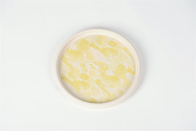 Patchy Paint Lemon Ice - Round Tray - Large