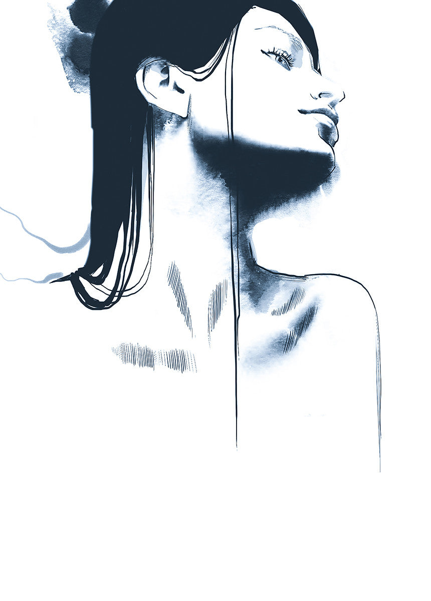 Blue Lady, 50cmx70cm wall art