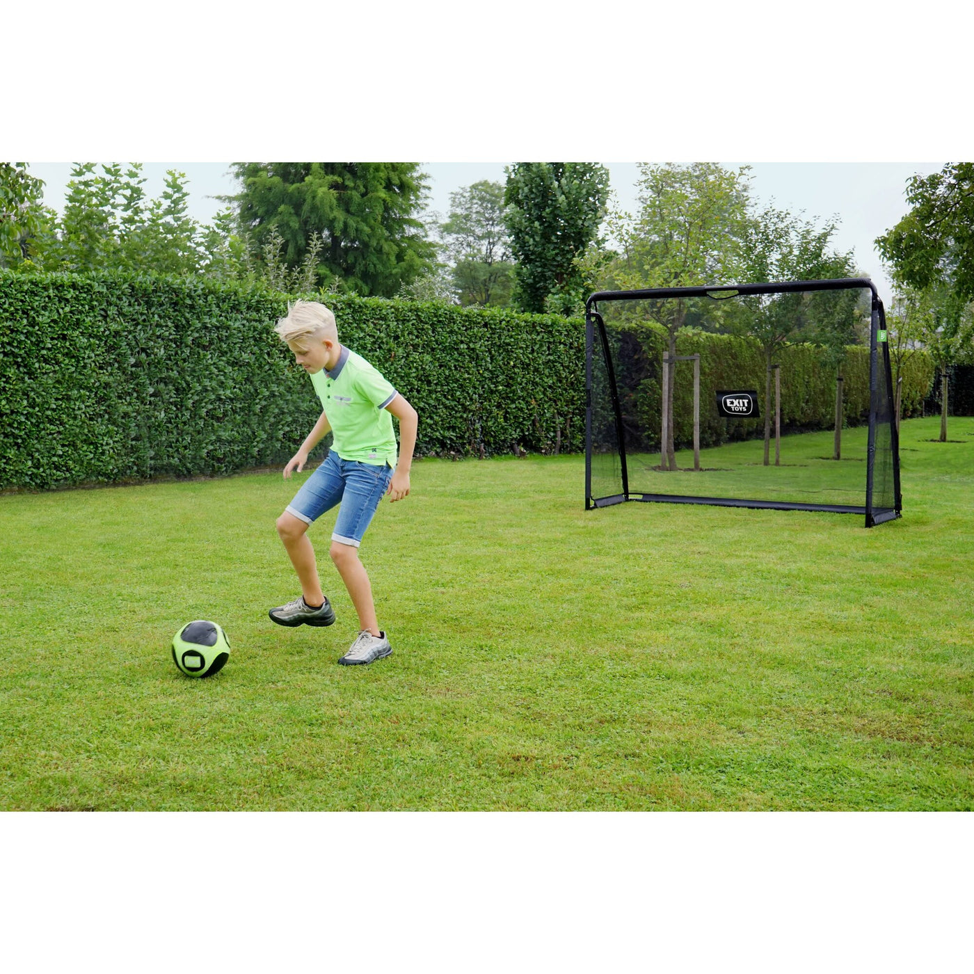 EXIT Coppa Steel Football Goal, 220x170cm (Black)