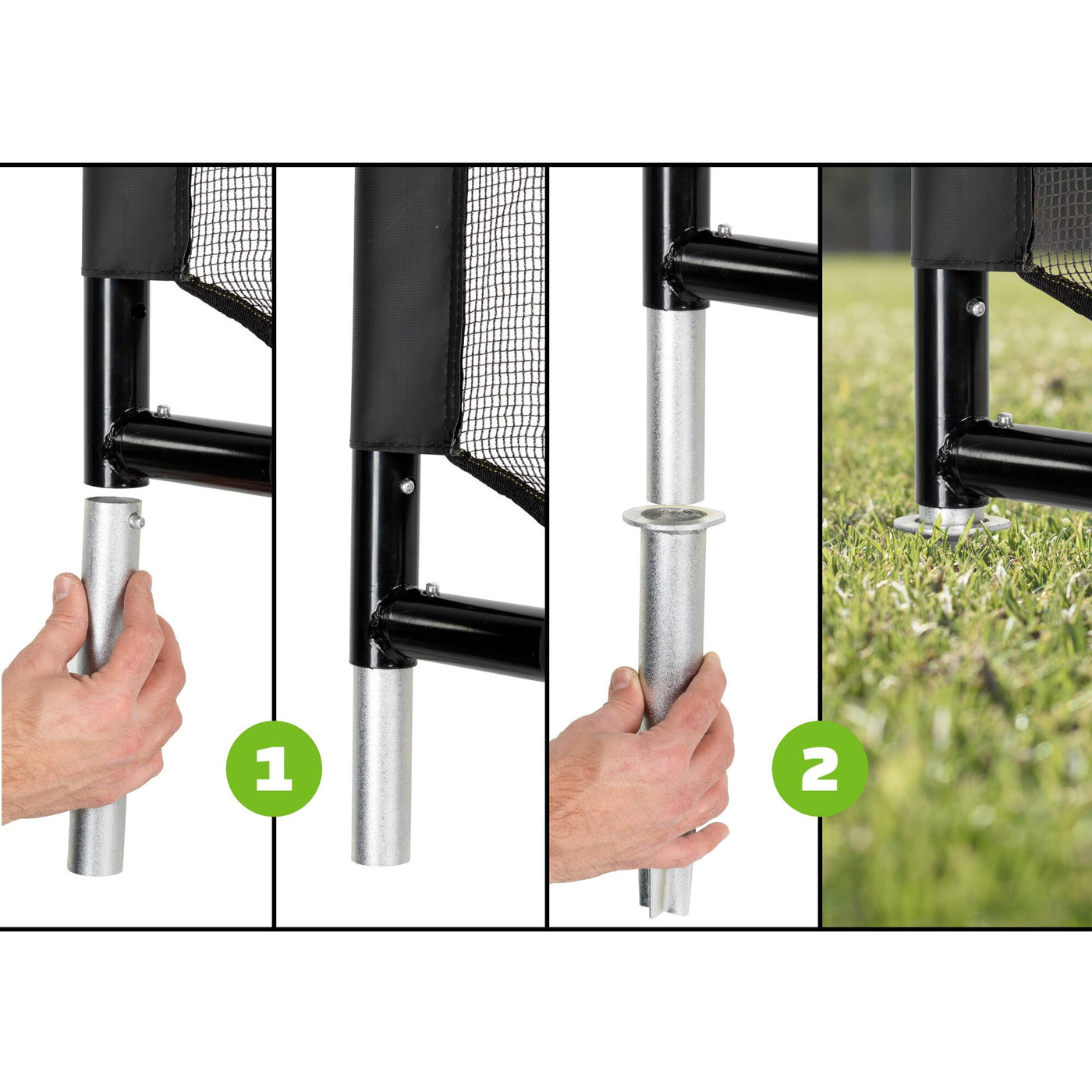 EXIT Coppa Steel Football Goal, 220x170cm (Black)