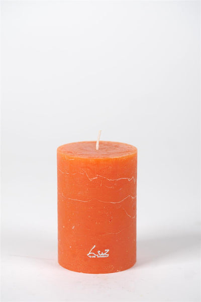 Rustic Candle - Luz Your Senses - Ø7xH10cm - Orange
