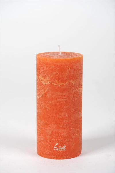 Rustic Candle - Luz Your Senses - Ø7xH15cm - Orange