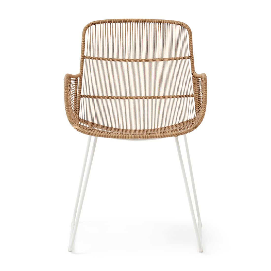 Hartford Outdoor Dining Armchair, natural/stone white