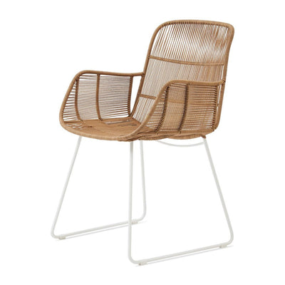Hartford Outdoor Dining Armchair, natural/stone white