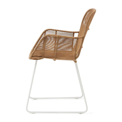 Hartford Outdoor Dining Armchair, natural/stone white