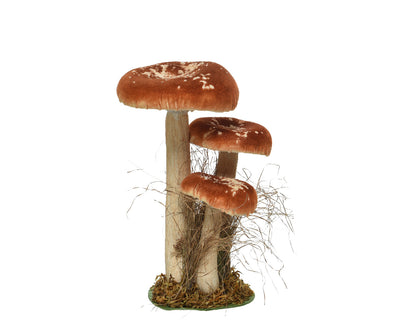 Mushroom with Grass - Mustard / Brown / Green