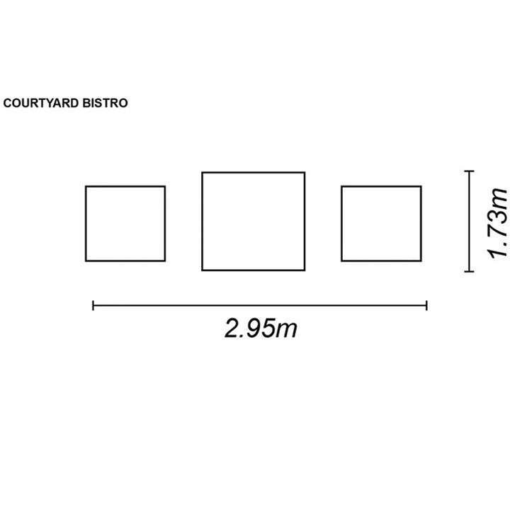 Courtyard - Bistro Set (Grey)