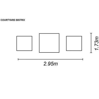 Courtyard - Bistro Set (Grey)