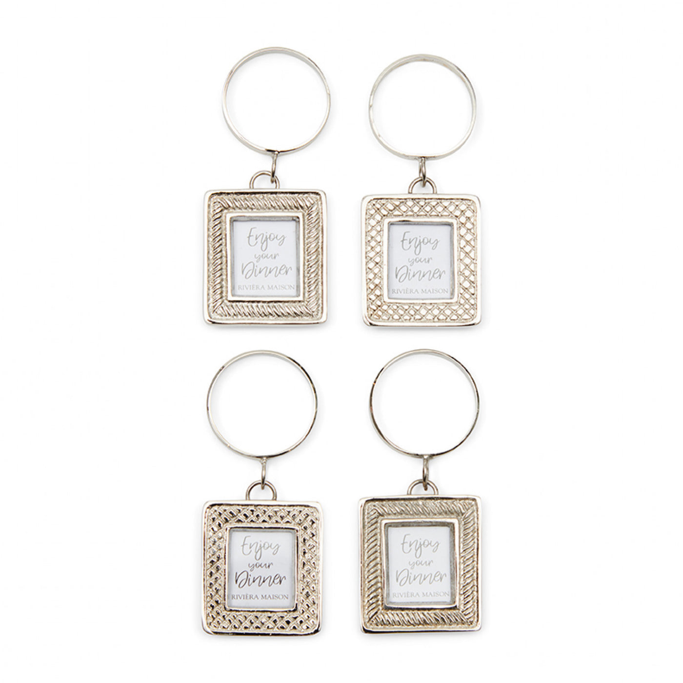 Enjoy Photo Frame Napkin Ring 4 pcs