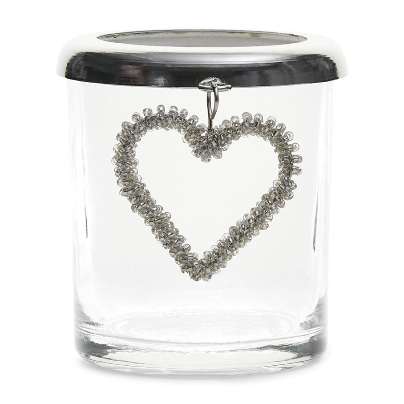 Beaded Heart Votive S