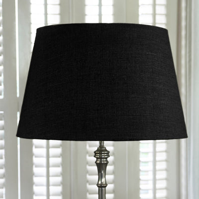 Classic Natural Linen Lampshade all black 42x55