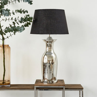 Classic Natural Linen Lampshade Black 42x55 (RM)