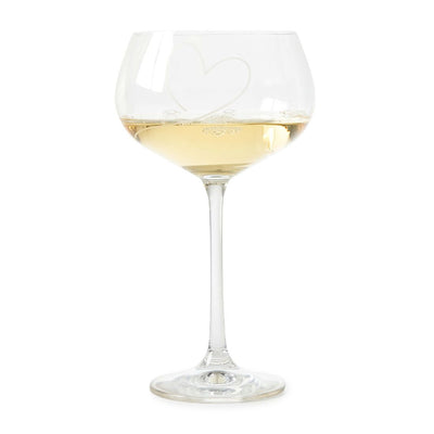 With Love White Wine Glass