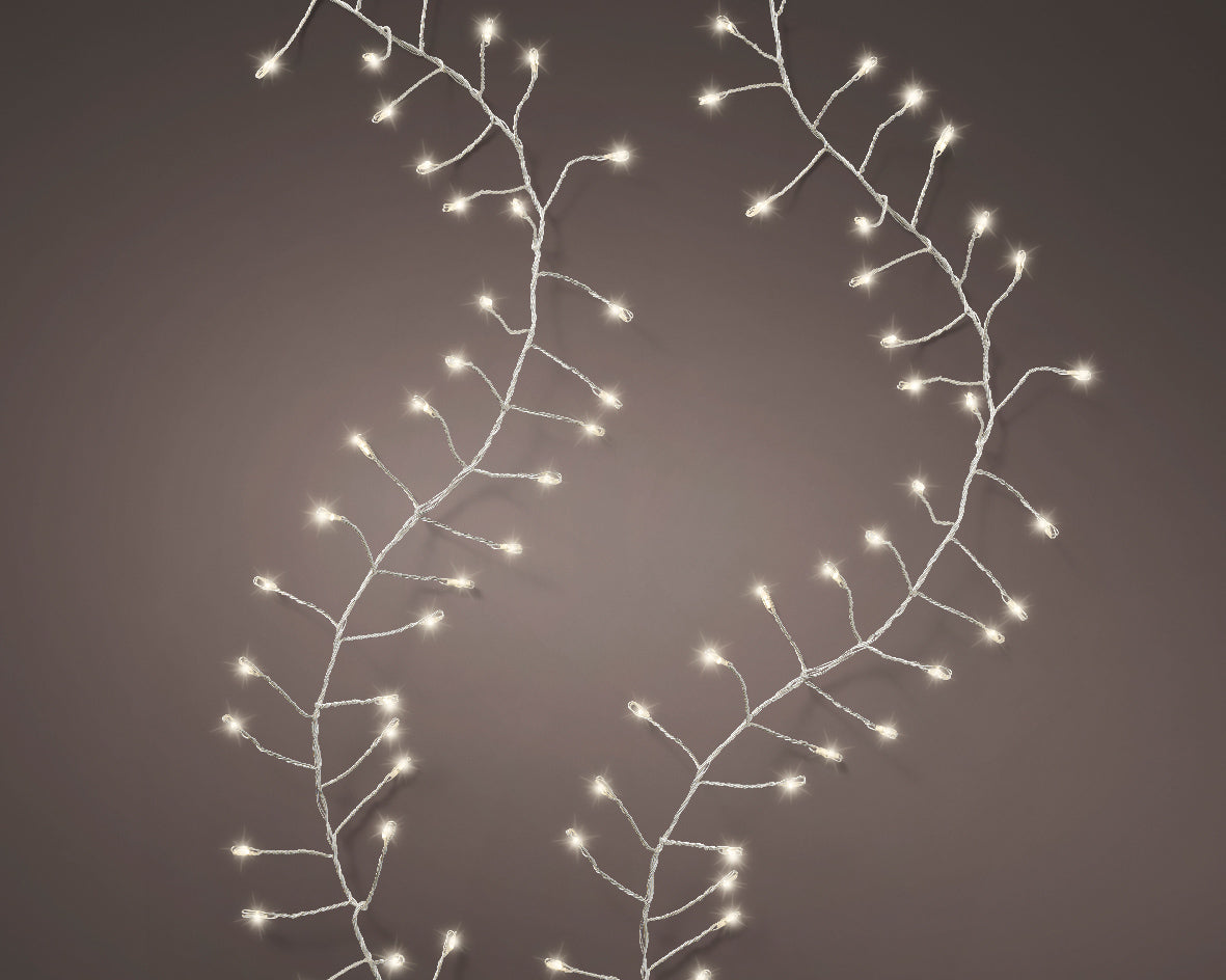 Compact Lights Steady, 100 Lights - Battery Operated - Classic Warm / Silver