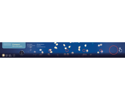 Compact Lights Steady, 100 Lights - Battery Operated - Classic Warm / Silver