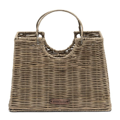 Rustic Rattan Cutlery Bag