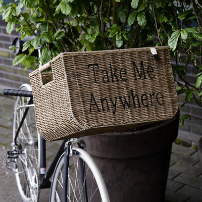 Rustic Rattan Bicycle Basket Take Me Anywhere